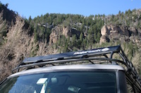 rack on top of Land Rover