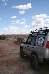 Land Rover on trail